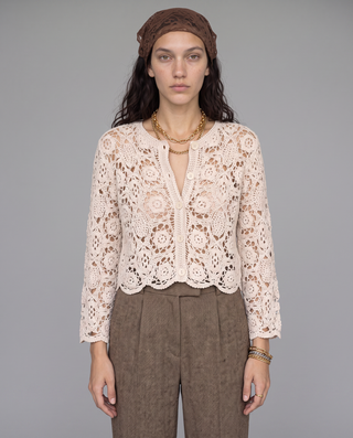 Fleurine Floral Crochet Cardigan