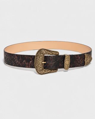 Gia Floral Embossed Belt