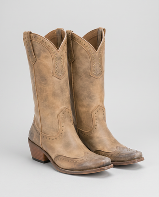Goldie Studded Panel Western Boots