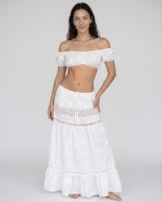 Ibiza Nights Embroidered Maxi Skirt Set