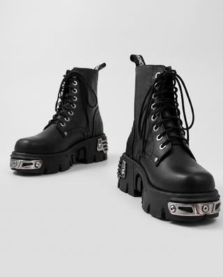 Joan Leather Platform Combat Boots