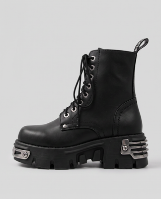 Joan Leather Platform Combat Boots