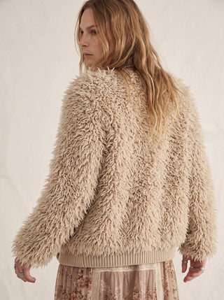 Joanie Cropped Shag Jacket
