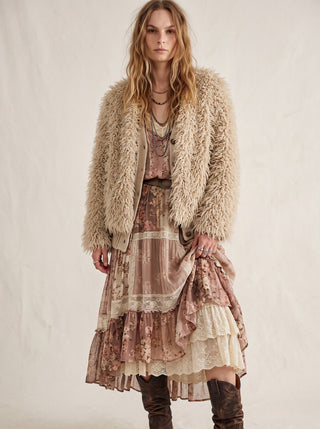 Joanie Cropped Shag Jacket