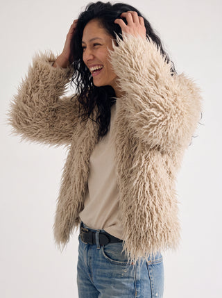 Joanie Cropped Shag Jacket
