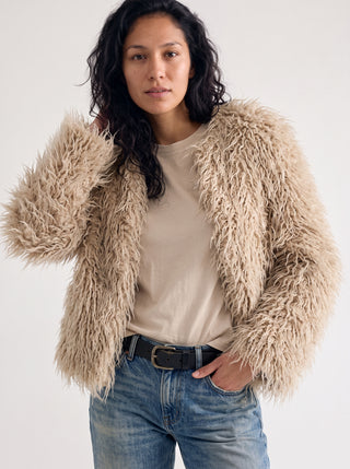 Joanie Cropped Shag Jacket