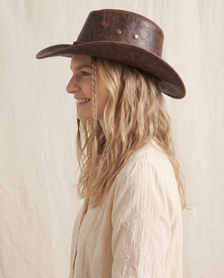 Joelle Leather Cowboy Hat