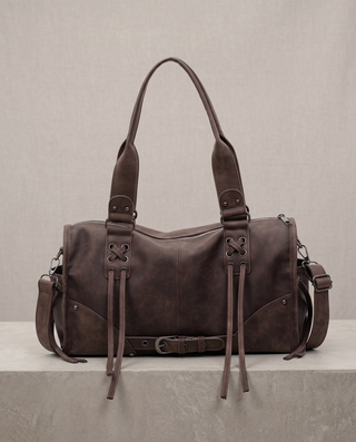 Keira Lace-Up Shoulder Bag