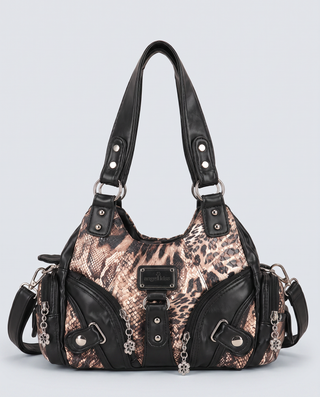 Leila Studded Zip Shoulder Bag