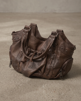 Lexi Studded Grommet Hobo Bag