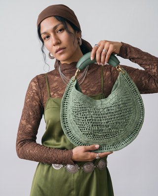 Lisette Raffia Crochet Handbag