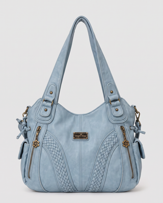 Lorna Woven Panel Shoulder Bag