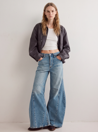 Lou Curved Seam Flare Jeans