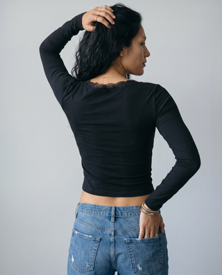 Lucienne Lace Trim Top