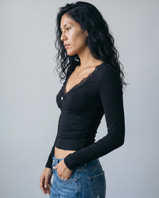 Lucienne Lace Trim Top