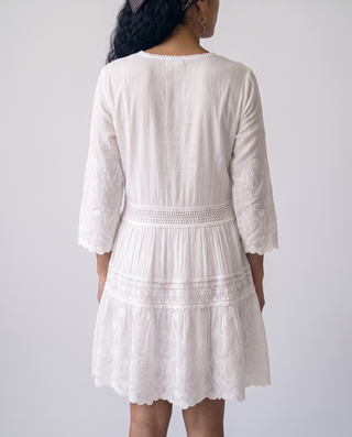 Marabelle Crochet Trim Mini Dress