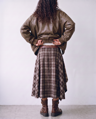 Marguerite Plaid Wrap Midi Skirt
