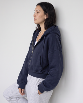 Megan Cropped Zip Hoodie
