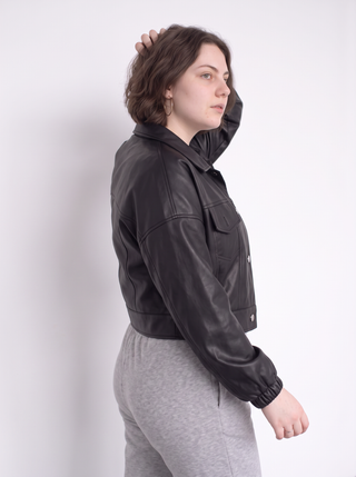 Mercer Cropped Leather Jacket