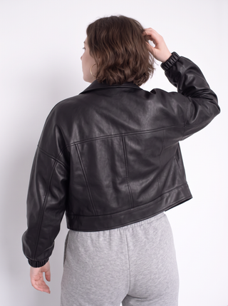 Mercer Cropped Leather Jacket