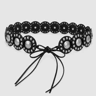 Nola Studded Disc Tie Belt