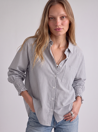 Norah Striped Boyfriend Shirt