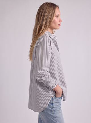 Norah Striped Boyfriend Shirt
