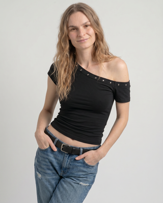 Odalys Studded Off-Shoulder Top