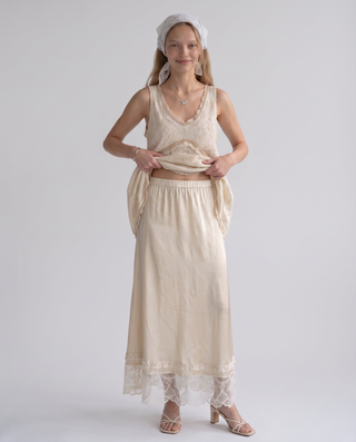 Ophelia Satin Slip Skirt