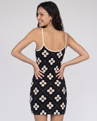 Remi Floral Diamond Knit Mini Dress