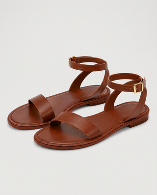 Renata Ankle Strap Flat Sandals