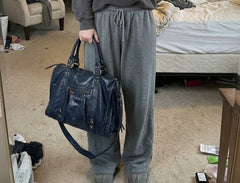 Customer photo of Ember Tassel Zip Leather Satchel