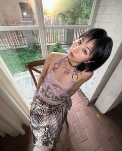 Customer photo of Rosalie Floral Halter Top