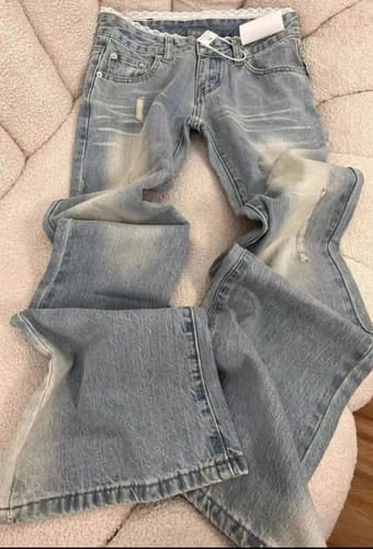 Customer photo of Arabella Bootcut Lace Trim Denim Jeans