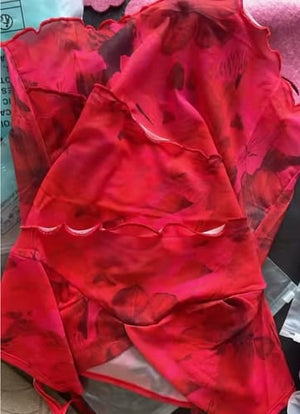 Customer photo of Willa Mesh Wrap Cami
