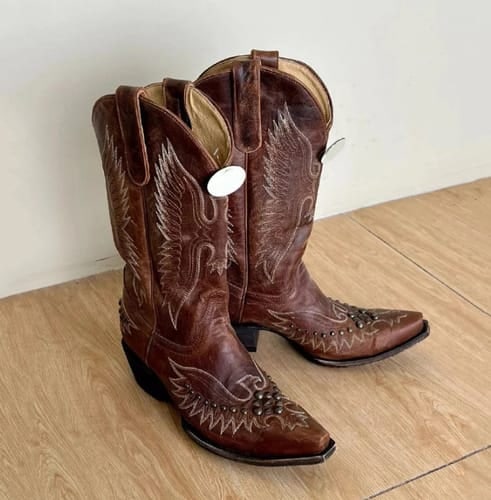 Customer photo of Naomi Embroidered Western Boots