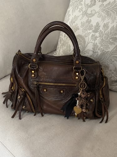 Customer photo of Isadora Fenn Leather Satchel