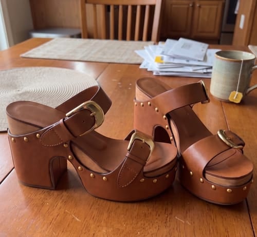 Customer photo of Emmerich Cruz Buckle Platform Mules