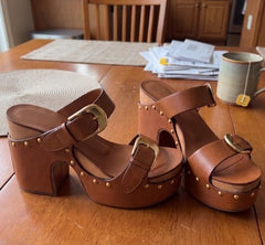 Customer photo of Emmerich Cruz Buckle Platform Mules