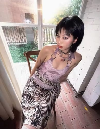 Customer photo of Rosalie Floral Halter Top