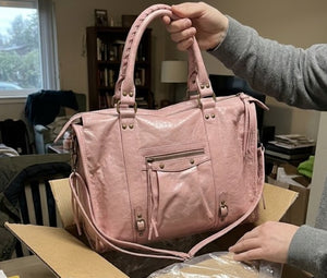 Customer photo of Ember Tassel Zip Leather Satchel