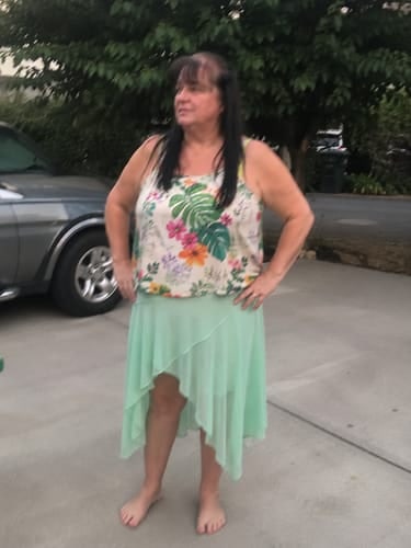 Customer photo of Alura Asymmetrical Midi Skirt