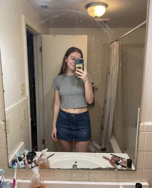 Customer photo of Faye Denim Mini Skirt