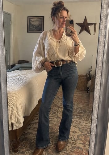 Customer photo of Dahlia High-Rise Flare Jeans