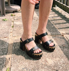 Customer photo of Emmerich Cruz Buckle Platform Mules