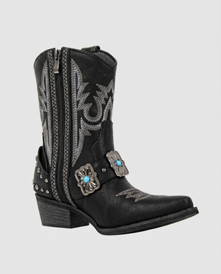 Rosie Stitched Leather Western Boots