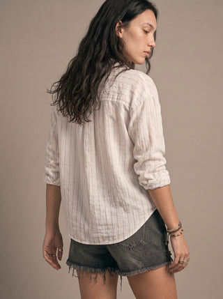 Saskia Pinstripe Button-Up Shirt