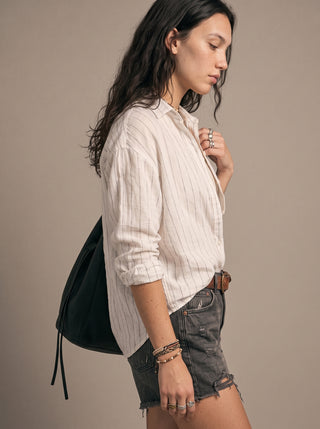 Saskia Pinstripe Button-Up Shirt