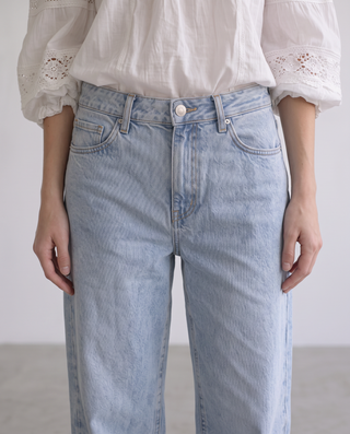 Sawyer Light Wash Wide-Leg Jeans
