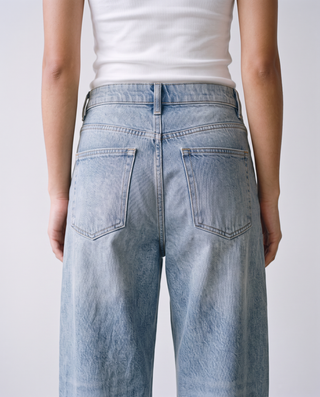 Sutton Washed Barrel Leg Jeans